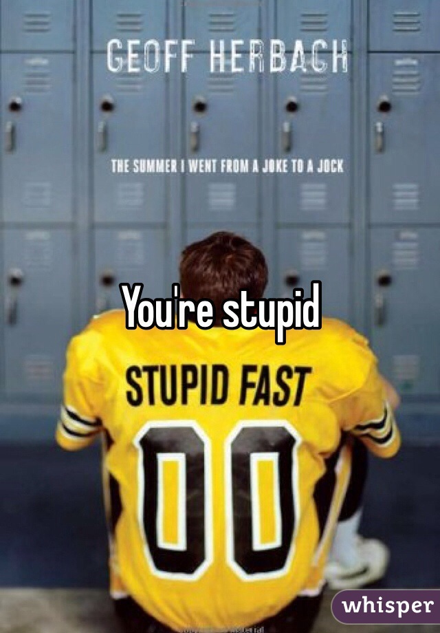 You're stupid