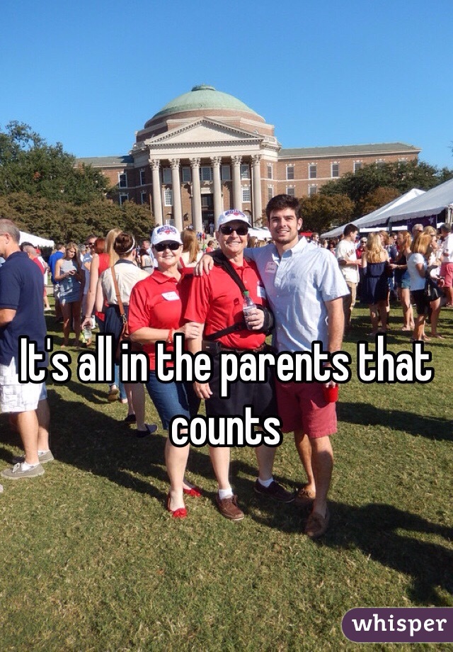 It's all in the parents that counts 