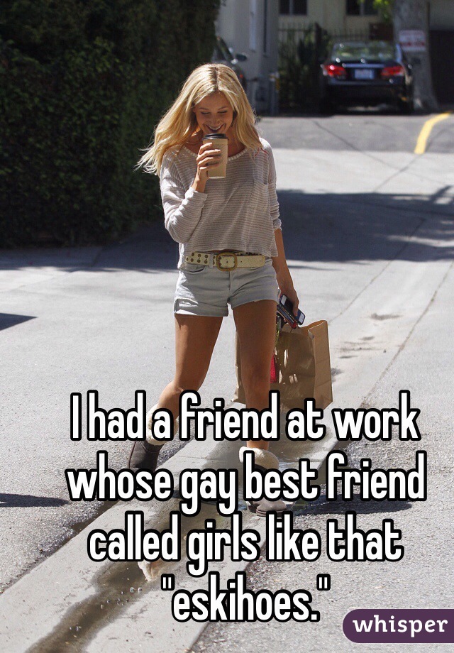 I had a friend at work whose gay best friend called girls like that "eskihoes."