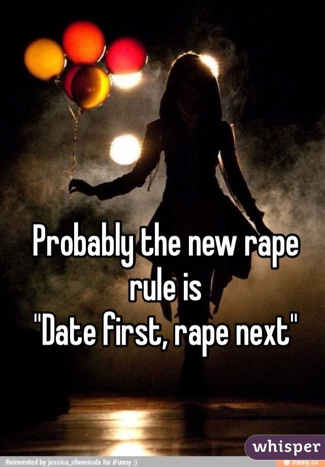 Probably the new rape rule is
"Date first, rape next" 