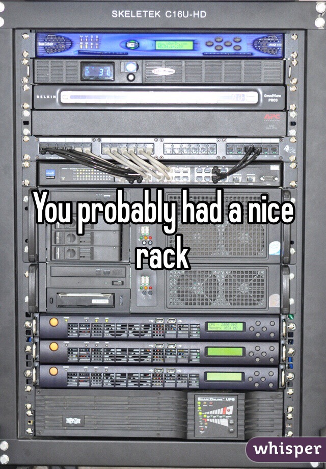 You probably had a nice rack 