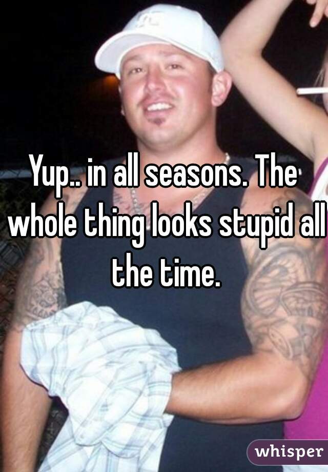 Yup.. in all seasons. The whole thing looks stupid all the time.