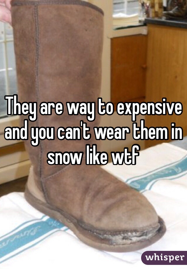 They are way to expensive and you can't wear them in snow like wtf