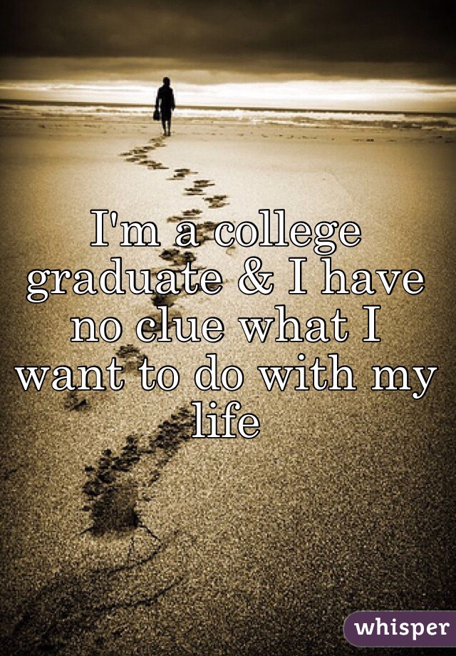 I'm a college graduate & I have no clue what I want to do with my life