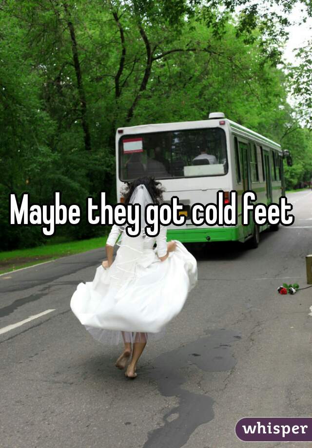 Maybe they got cold feet 