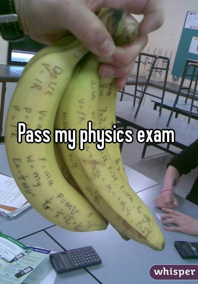 Pass my physics exam 