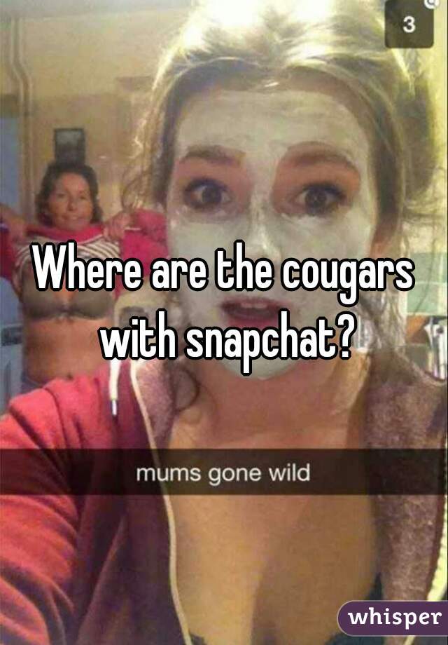 Where are the cougars with snapchat?