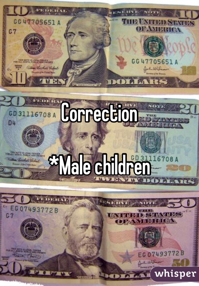 Correction

*Male children 