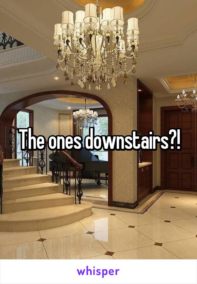 The ones downstairs?!