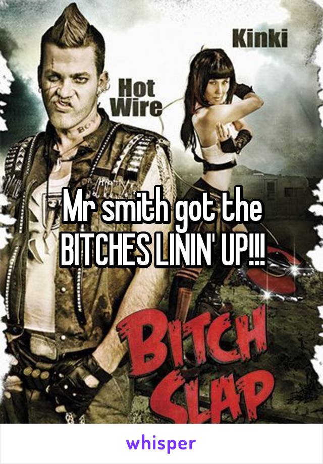 Mr smith got the BITCHES LININ' UP!!!