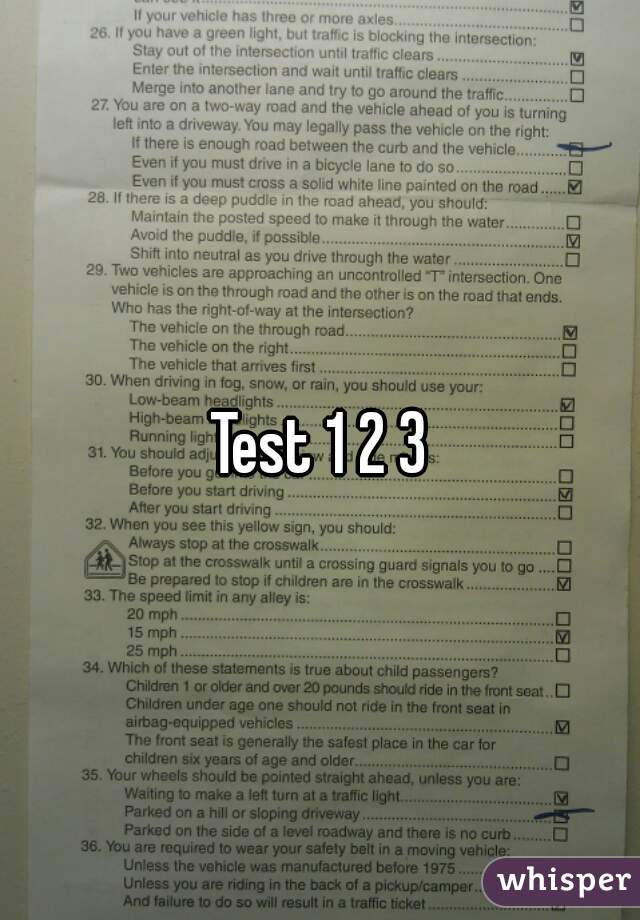 Test 1 2 3