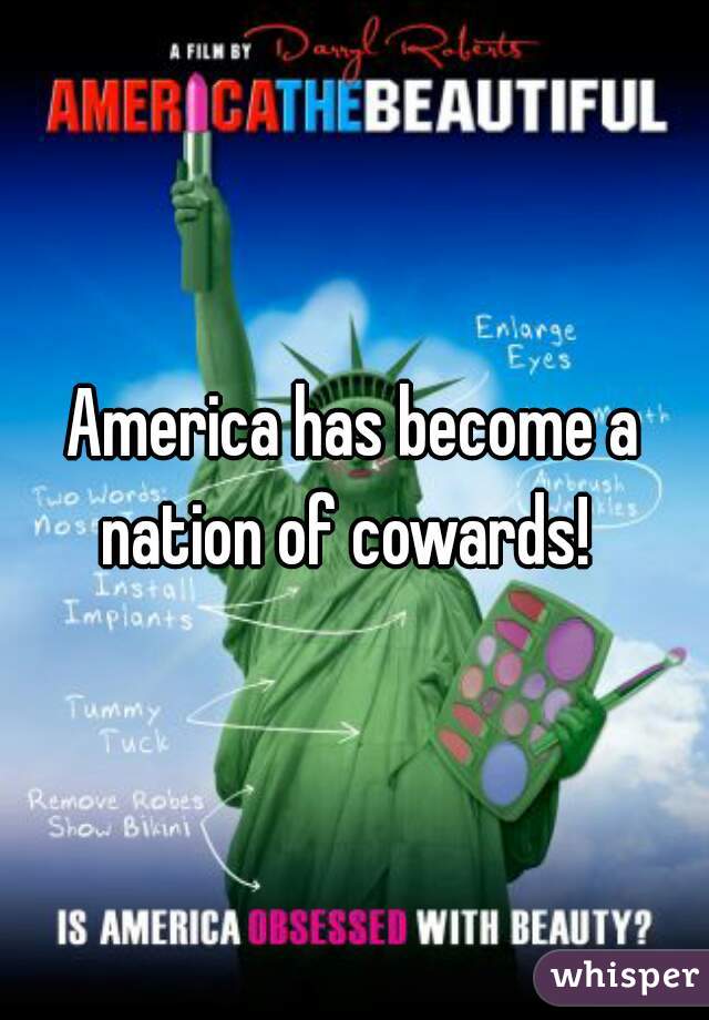 America has become a nation of cowards!  