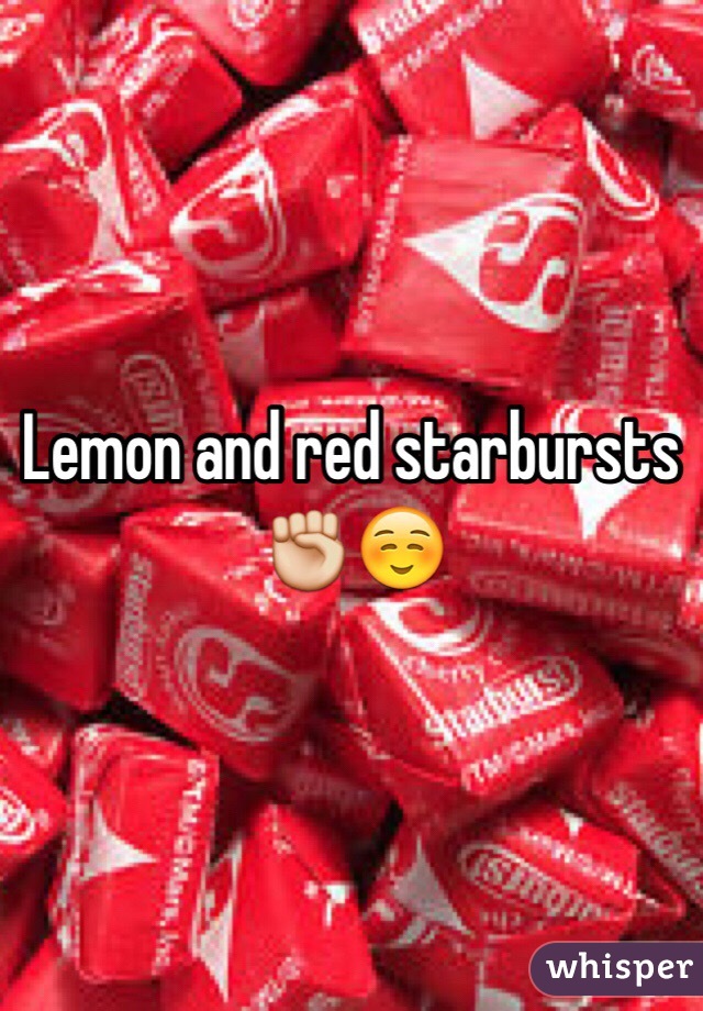 Lemon and red starbursts ✊☺️