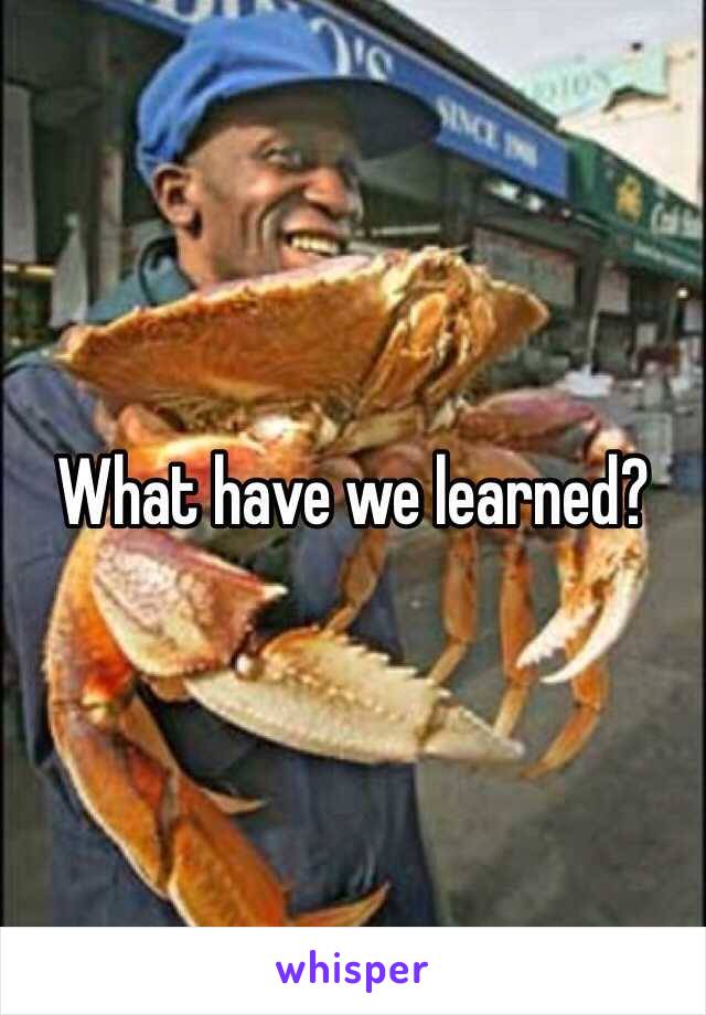 What have we learned?