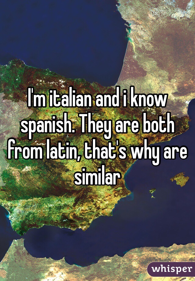 I'm italian and i know spanish. They are both from latin, that's why are similar 