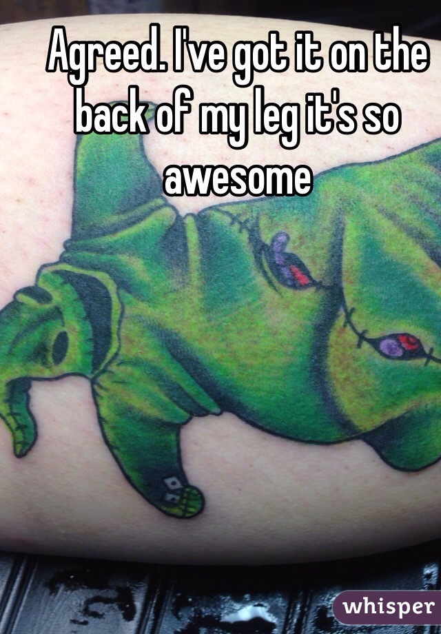Agreed. I've got it on the back of my leg it's so awesome