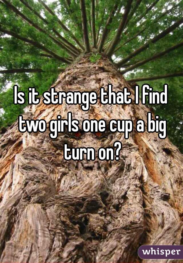 Is it strange that I find two girls one cup a big turn on?