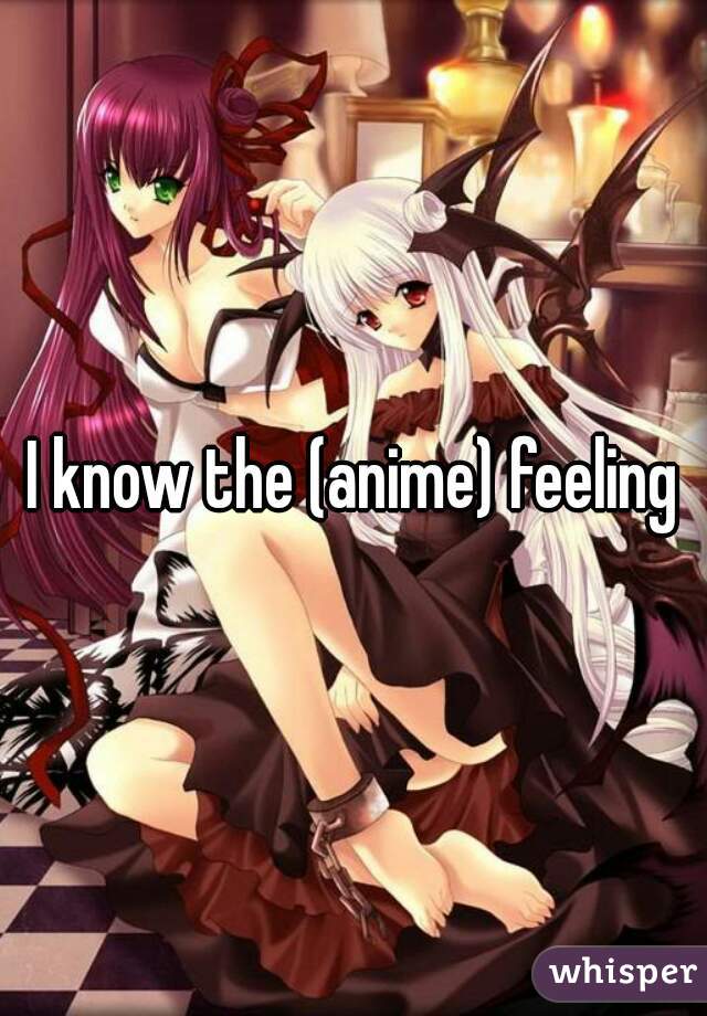 I know the (anime) feeling
