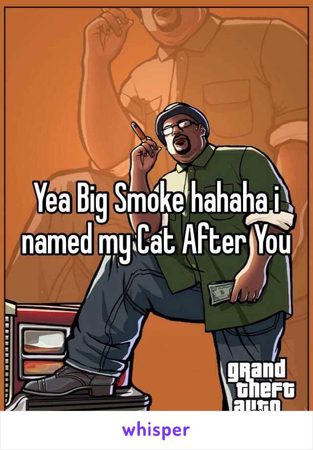 Yea Big Smoke hahaha i named my Cat After You 