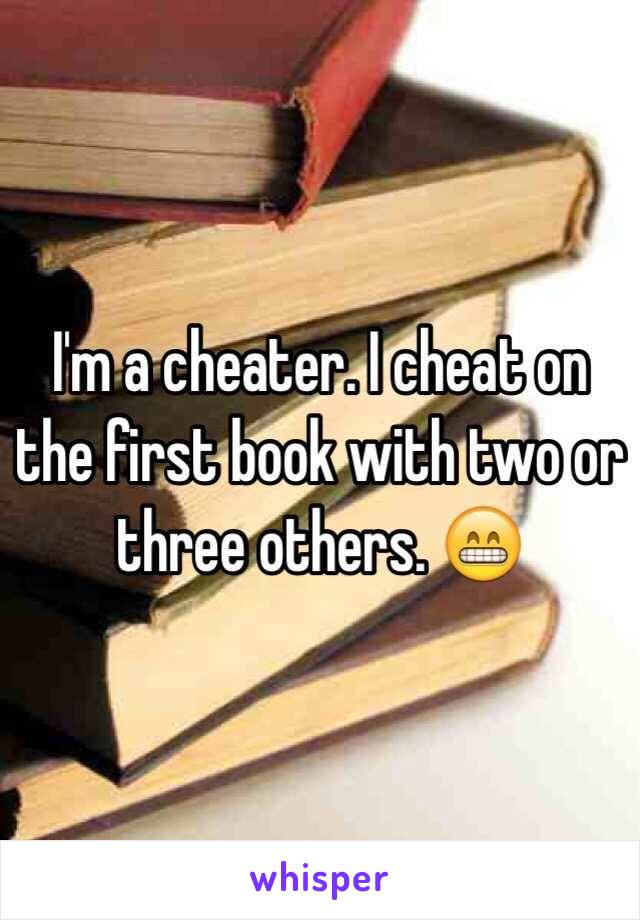 I'm a cheater. I cheat on the first book with two or three others. 😁