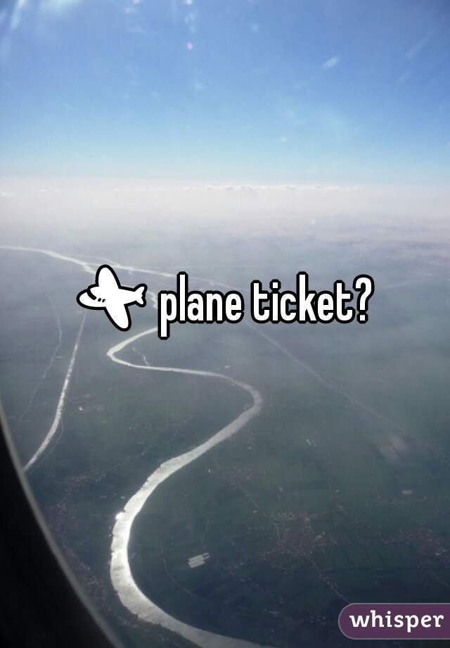 ✈ plane ticket?