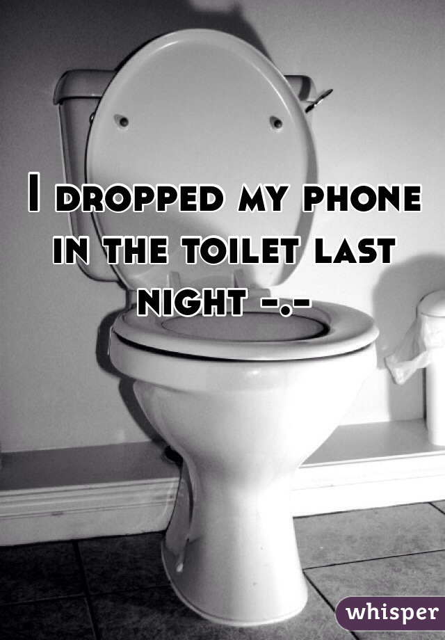 I dropped my phone in the toilet last night -.-