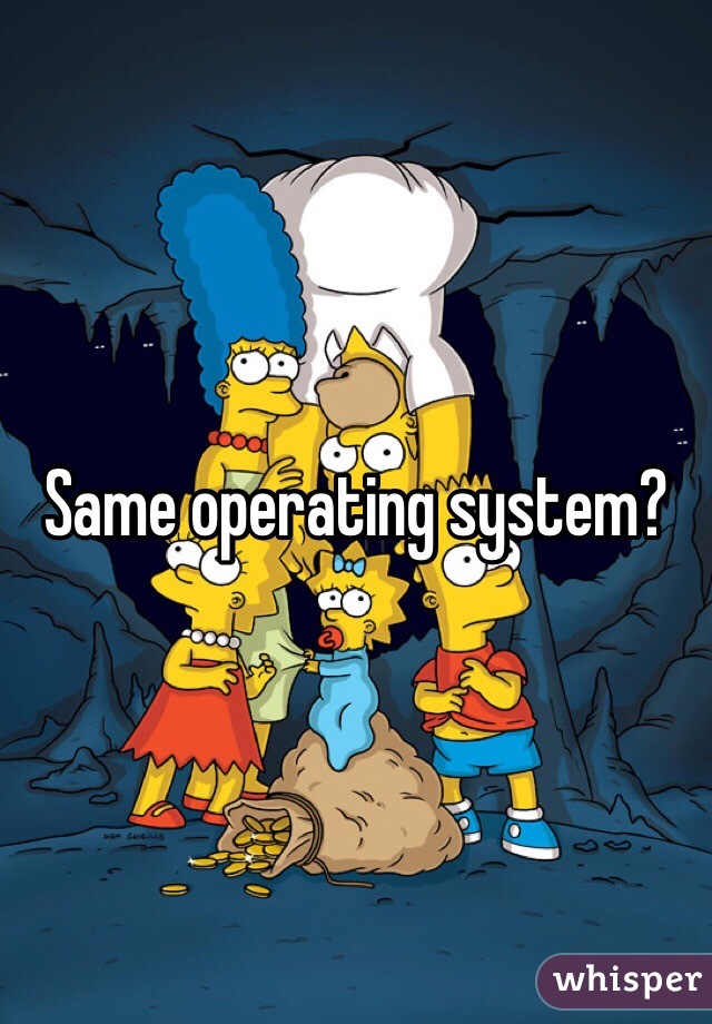 Same operating system?