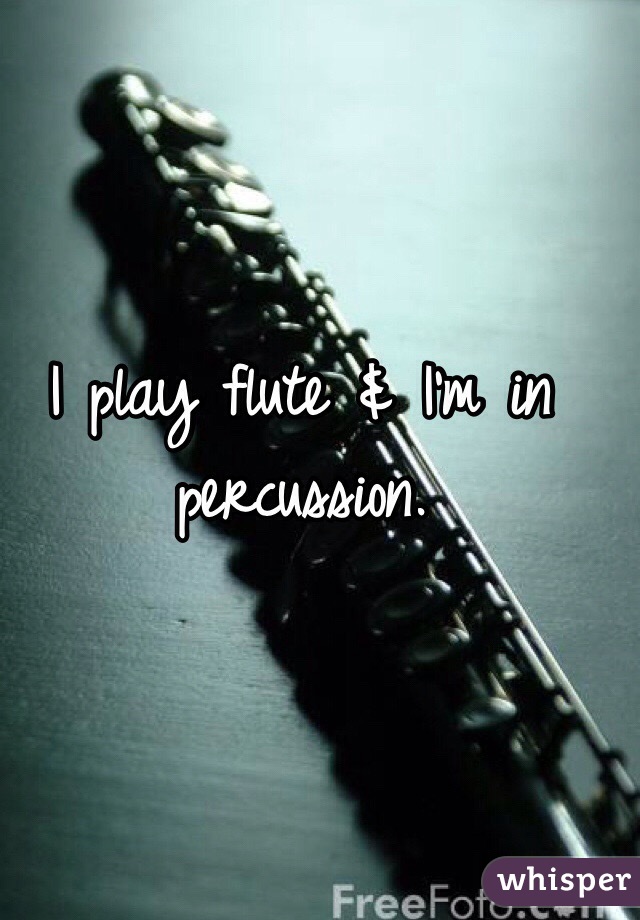 I play flute & I'm in percussion.