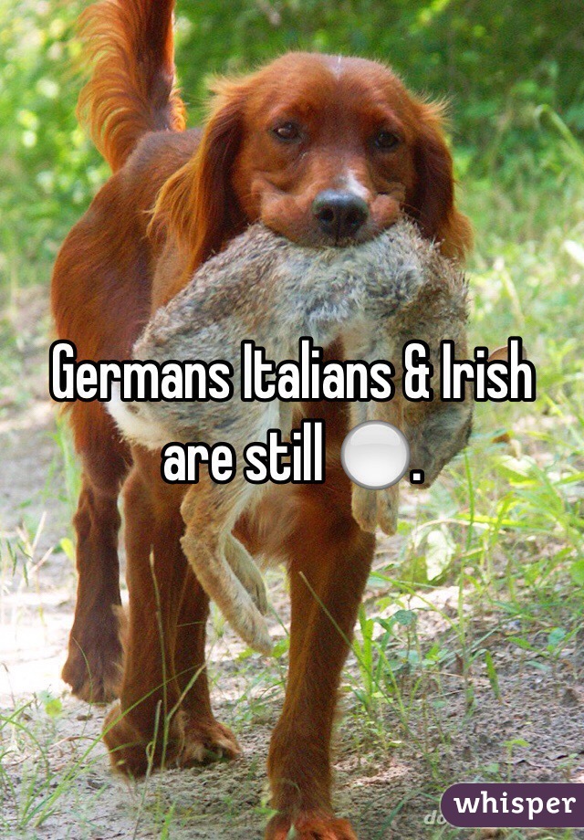 Germans Italians & Irish are still ⚪. 