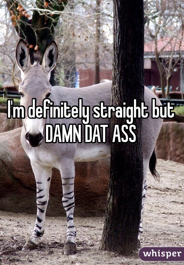 I'm definitely straight but DAMN DAT ASS 