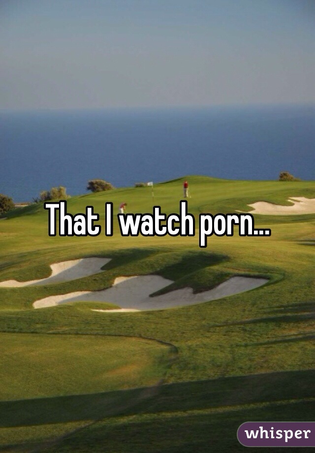 That I watch porn...