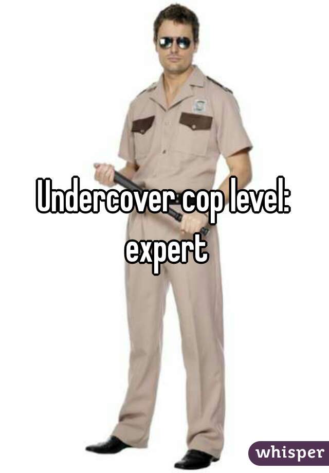 Undercover cop level: expert