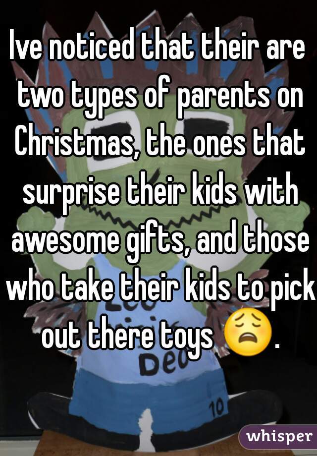 Ive noticed that their are two types of parents on Christmas, the ones that surprise their kids with awesome gifts, and those who take their kids to pick out there toys 😩. 