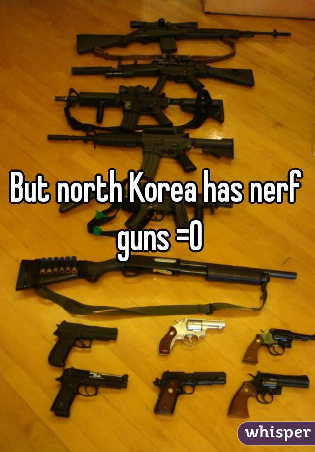 But north Korea has nerf guns =0