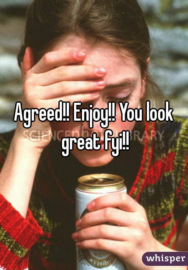 Agreed!! Enjoy!! You look great fyi!!