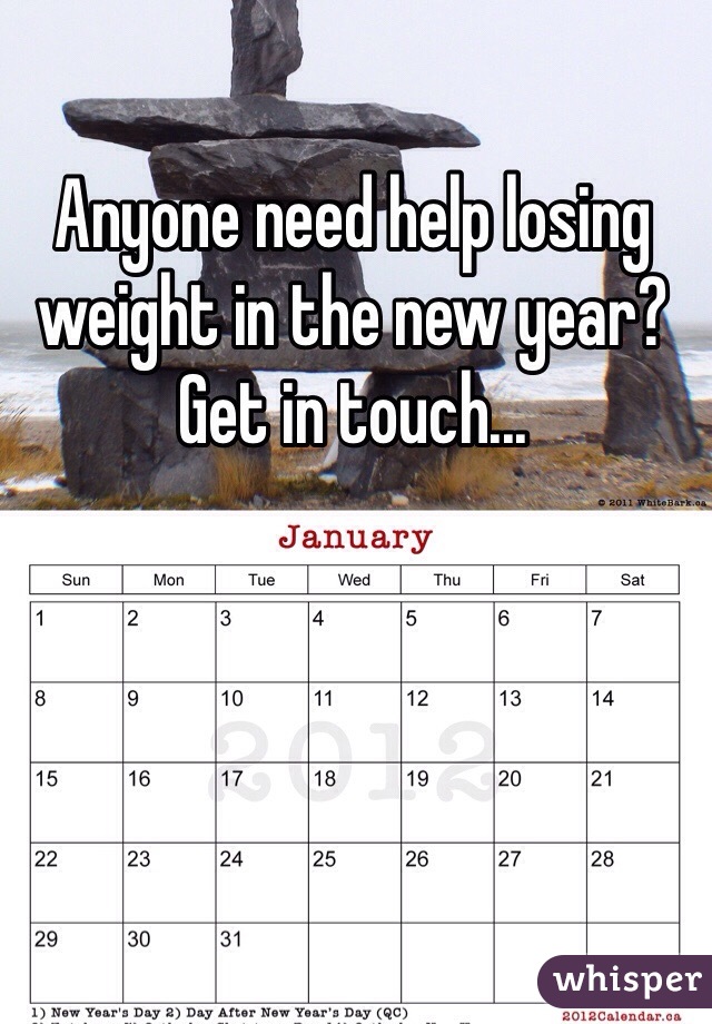 Anyone need help losing weight in the new year? Get in touch...