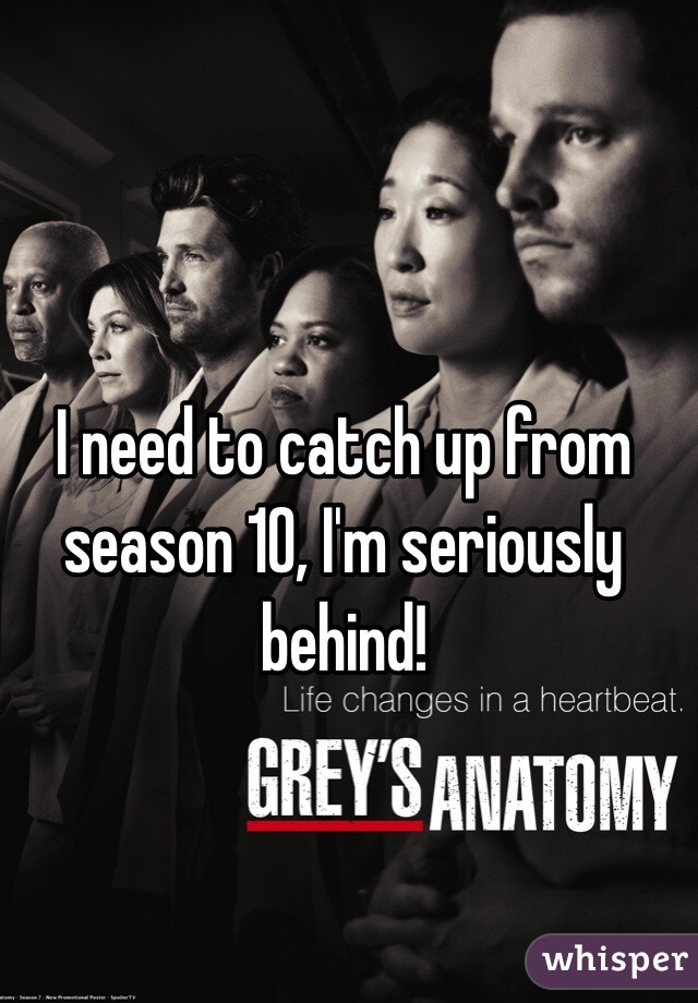 I need to catch up from season 10, I'm seriously behind!