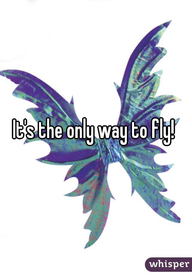 It's the only way to fly! 