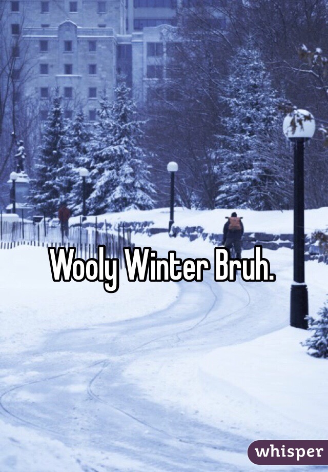 Wooly Winter Bruh. 