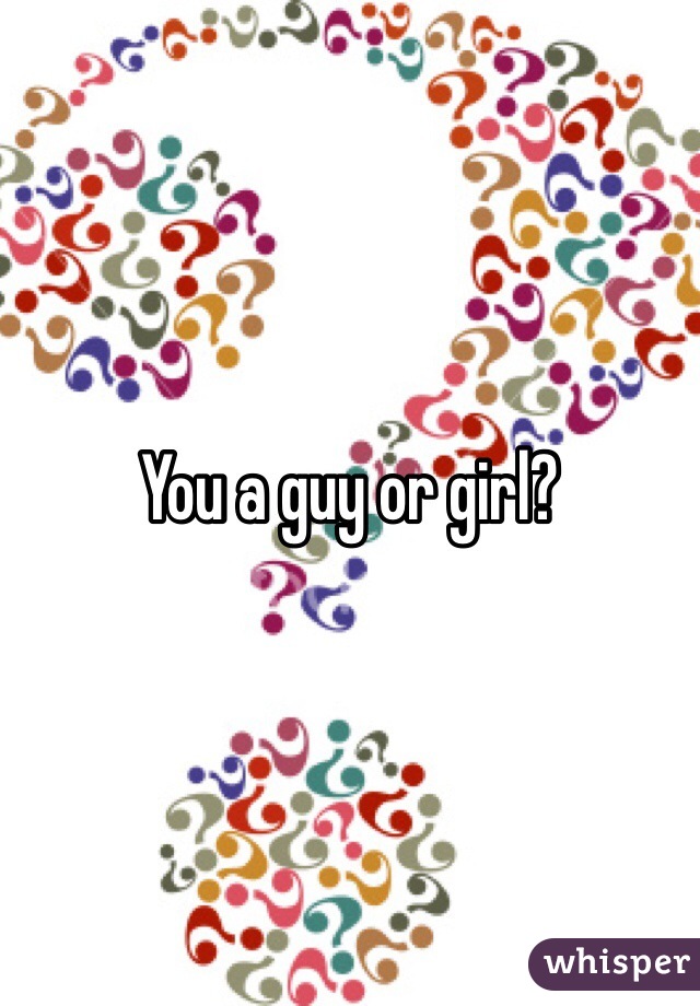 You a guy or girl?