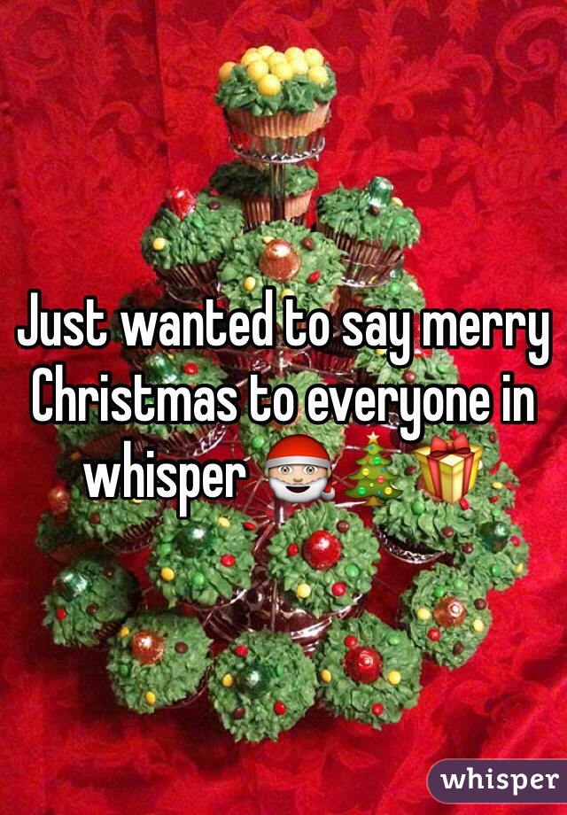 Just wanted to say merry Christmas to everyone in whisper 🎅🎄🎁