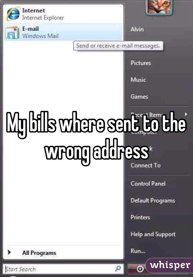 My bills where sent to the wrong address 