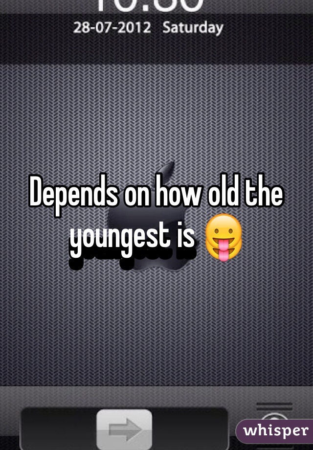 Depends on how old the youngest is 😛