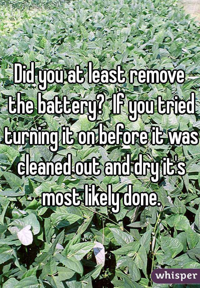 Did you at least remove the battery?  If you tried turning it on before it was cleaned out and dry it's most likely done.