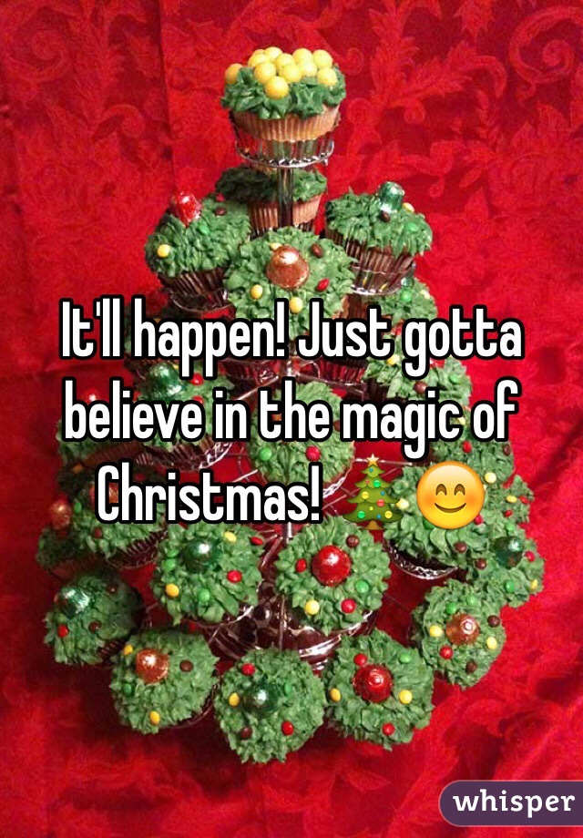 It'll happen! Just gotta believe in the magic of Christmas! 🎄😊