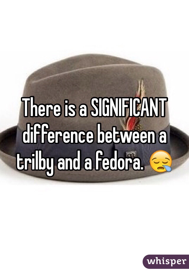 Difference between trilby and fedora