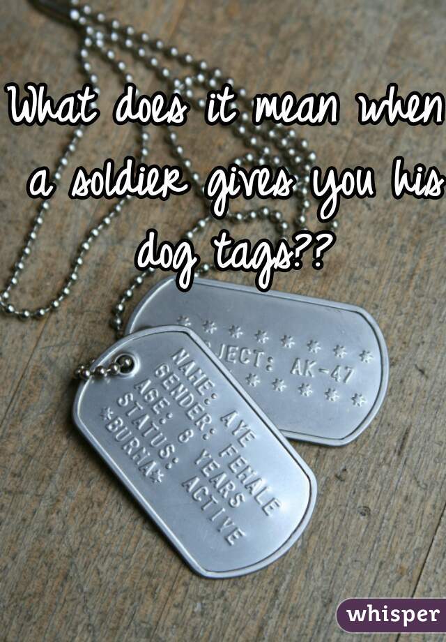 what do dog tags represent