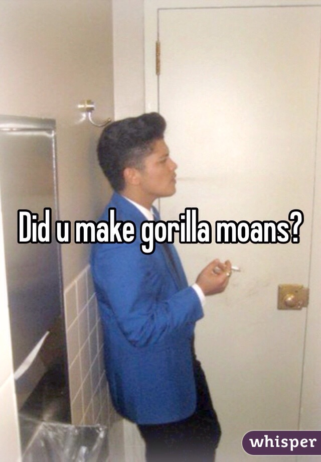 Did u make gorilla moans?