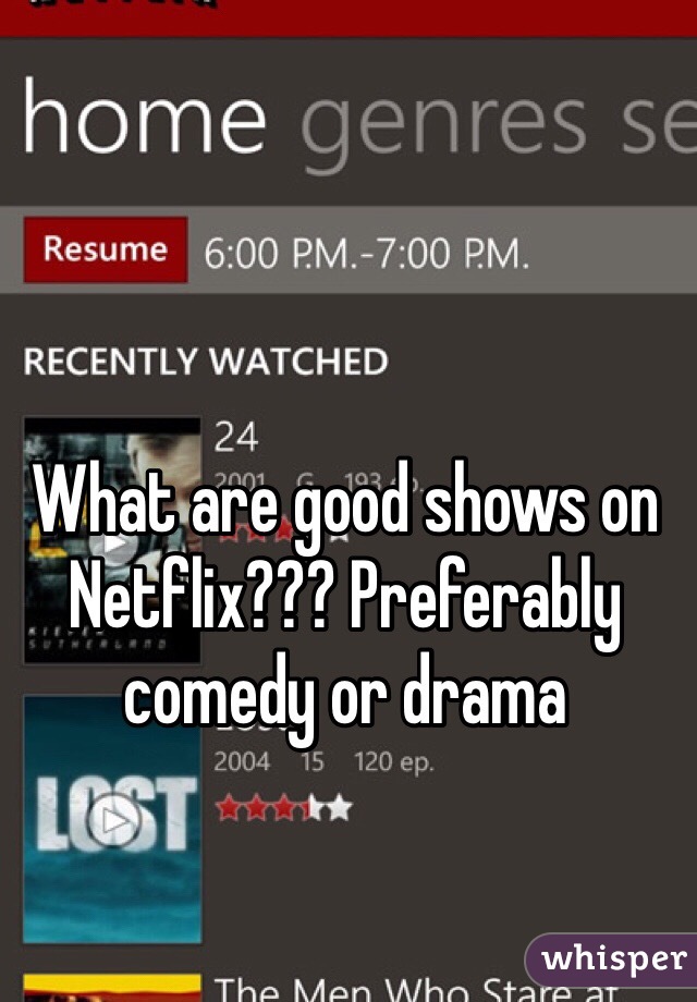 What are good shows on Netflix??? Preferably comedy or drama 