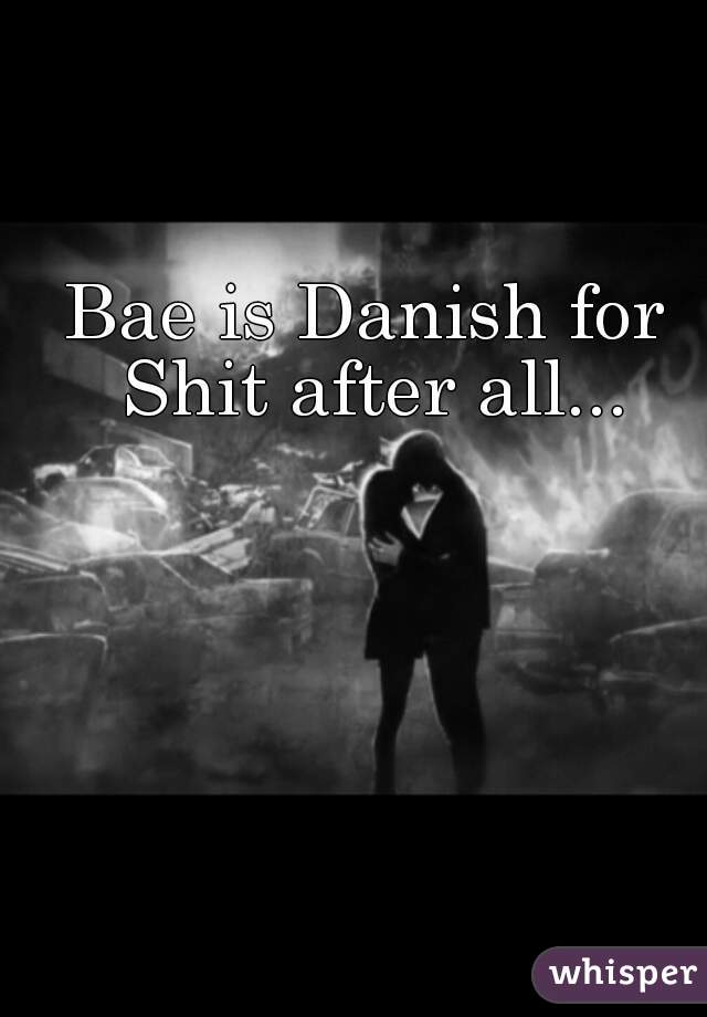 Bae is Danish for Shit after all...